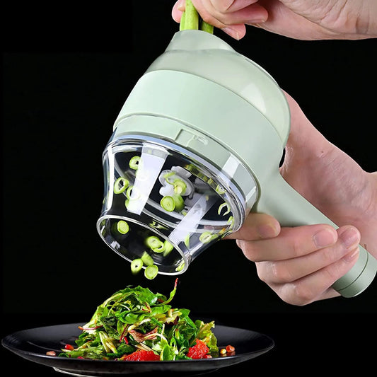4 in 1 Hundheled Electric Vegtable Cutter Set